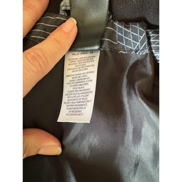 Gerry Boys Puffe Winter Jacket Sz S 7-8 Gray Blue Insulated Full Zip Coat Pocket - Picture 10 of 14